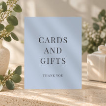 Panneau de Cadeaux Simples Cartes Bleu Poussiéreux