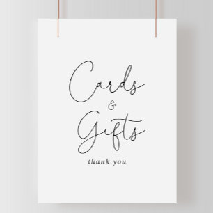 Affiche Panneau de calligraphie simple et élégant pour car