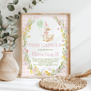Affiche Panneau de capsule temporelle d'anniversaire de l'