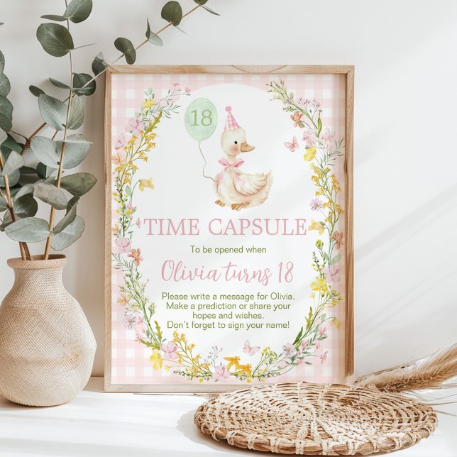 Affiche Panneau de capsule temporelle d'anniversaire de l' (Créateur téléchargé)