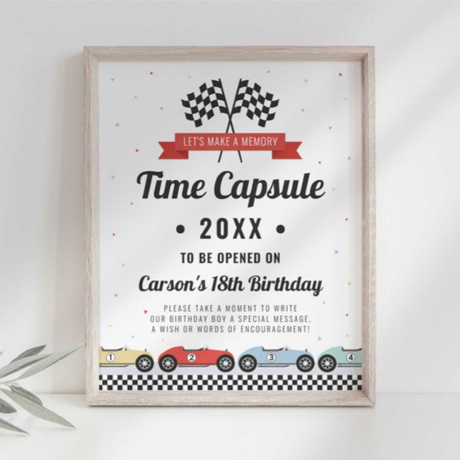Affiche Panneau de capsule temporelle d'anniversaire de vo (Créateur téléchargé)