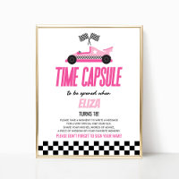 Panneau de capsule temporelle pour fête d'annivers