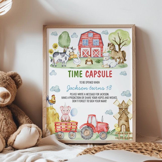 Affiche Panneau de capsule temporelle pour fête d'annivers (Créateur téléchargé)