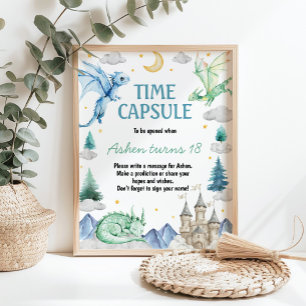 Affiche Panneau de capsule temporelle pour l'anniversaire