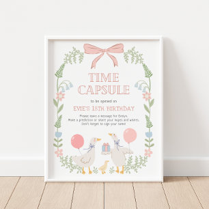 Affiche Panneau de capsule temporelle pour le 1er annivers