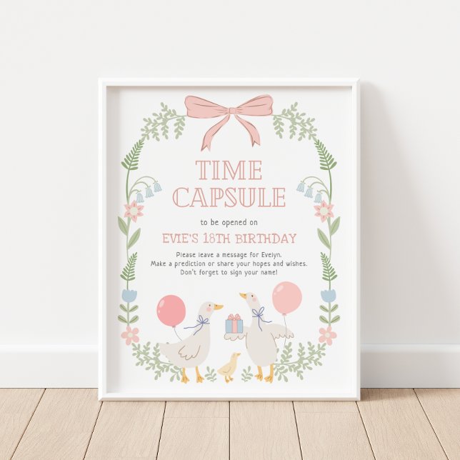 Affiche Panneau de capsule temporelle pour le 1er annivers (Créateur téléchargé)
