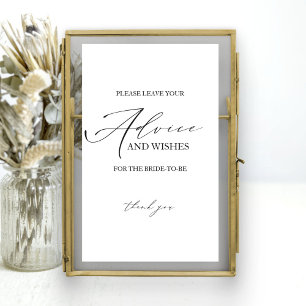 Affiche Panneau de carte de conseils de mariage minimalist