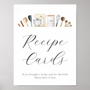 Affiche Panneau de carte de recette