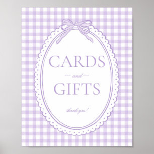 Affiche Panneau de carte et de cadeaux à noeud papillon Co
