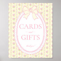 Panneau de carte et de cadeaux floraux fantaisie v