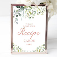 Panneau de cartes de recette de Baby Shower avec u