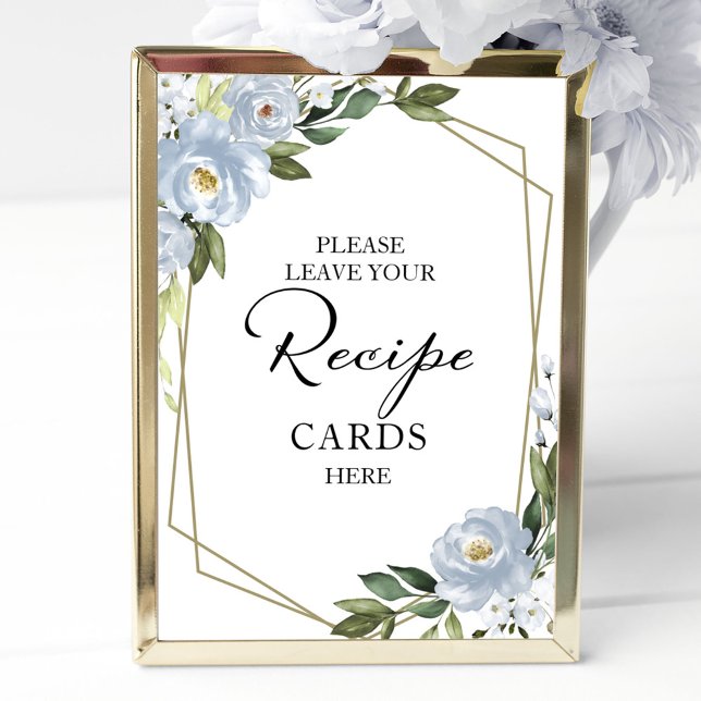 Affiche Panneau de cartes de recette de douche de mariée g (Créateur téléchargé)