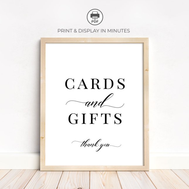 Affiche Panneau de Cartes et Cadeaux Classique Élégant Mod (Créateur téléchargé)