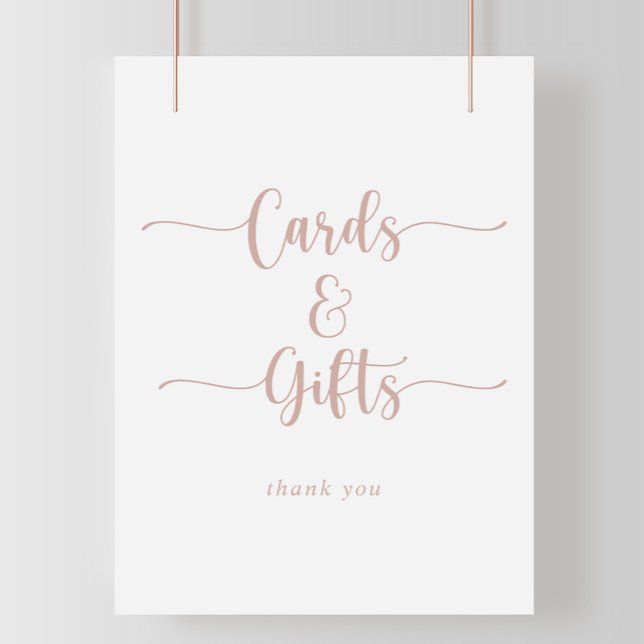 Affiche Panneau de cartes et cadeaux de calligraphie en or (Créateur téléchargé)