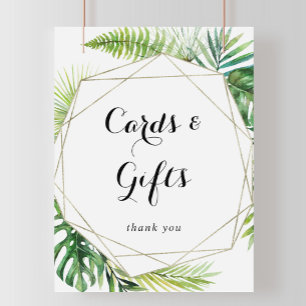 Affiche Panneau de cartes et cadeaux de destination géomét