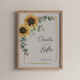 Affiche Panneau de cartes et cadeaux de fleurs de tourneso