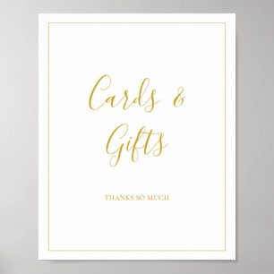 Affiche Panneau de cartes et cadeaux de Noël simples et él
