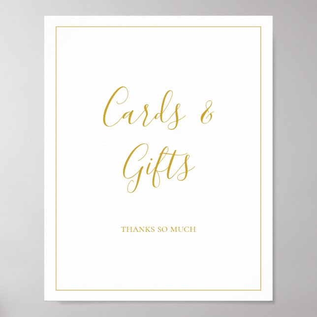 Affiche Panneau de cartes et cadeaux de Noël simples et él (Devant)