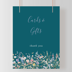 Affiche Panneau de cartes et cadeaux Fleur sauvage multico