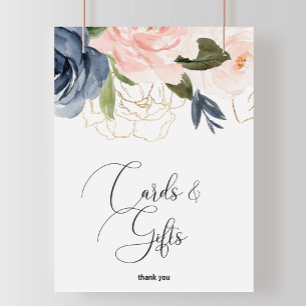 Affiche Panneau de cartes et cadeaux floraux d'automne