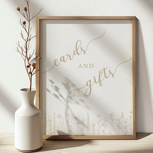 Affiche Panneau de cartes et cadeaux pour Baby Shower Ta