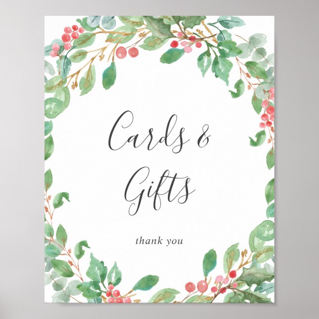 Affiche Panneau de cartes et de cadeaux de couronne de ver (Devant)