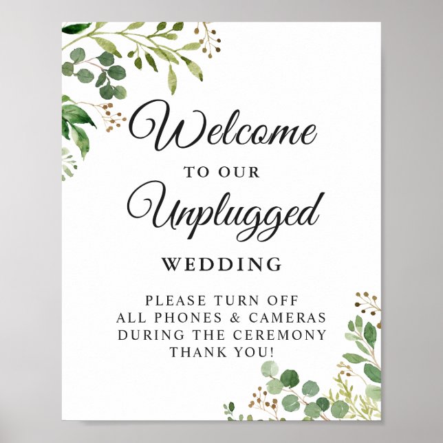 Affiche Panneau de cérémonie de mariage sans appareils Gre (Devant)