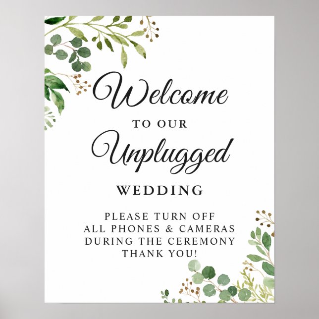 Affiche Panneau de cérémonie de mariage sans appareils Gre (Devant)