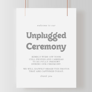 Affiche Panneau de cérémonie élégant et minimaliste sans a
