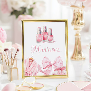 Affiche Panneau de cheveux d'anniversaire rose de fête de