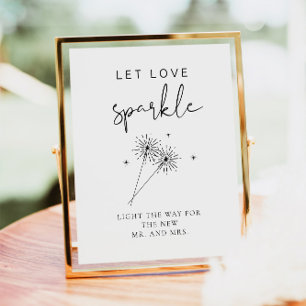 Affiche Panneau de cierges magiques de mariage, Envoi de j