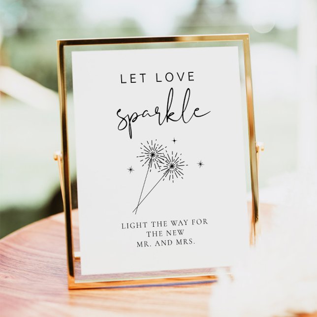 Affiche Panneau de cierges magiques de mariage, Envoi de j (Créateur téléchargé)