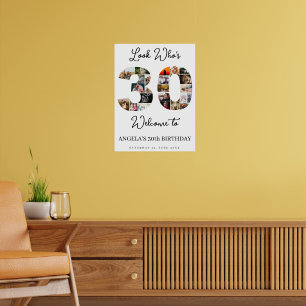 Affiche Panneau de collage photo pour 30e anniversaire reg