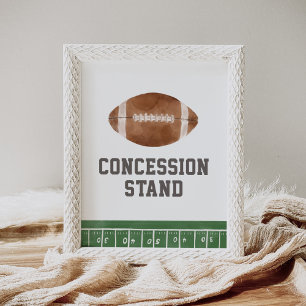 Affiche Panneau de concession Baby shower de football