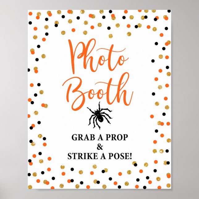 Affiche Panneau de Confettis pour Photobooth de Halloween (Devant)