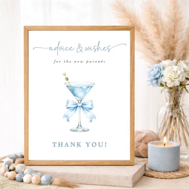 Affiche Panneau de conseils pour Baby Shower pour garçon D (Créateur téléchargé)