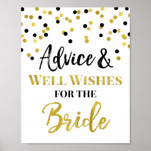 Affiche Panneau de conseils pour la mariée en confettis no