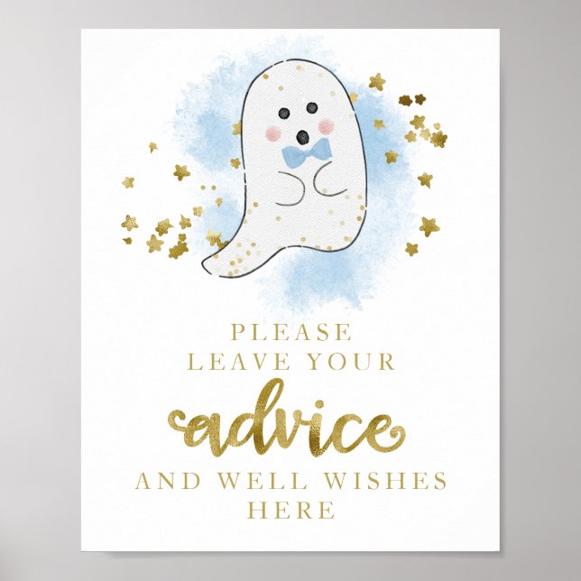 Affiche Panneau de conseils pour une baby shower sur le th (Devant)