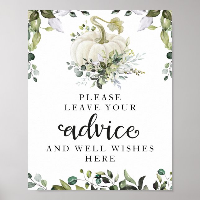 Affiche Panneau de conseils pour une baby shower sur le th (Devant)
