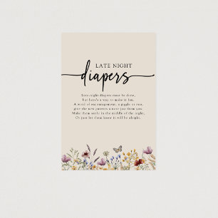 Affiche Panneau de Couches de Nuit Floral