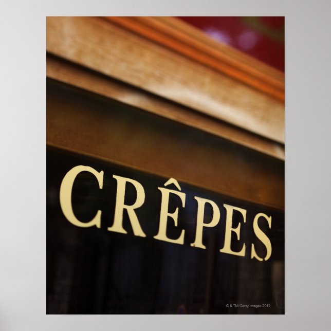 Affiche Panneau de crêpes, Paris (Devant)