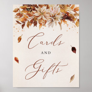 Affiche Panneau de décompte de la douche de mariée bohème 