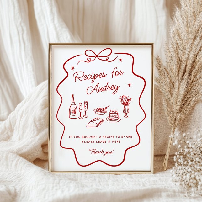 Affiche Panneau de dépôt de recettes That's Amore Red Dood (Créateur téléchargé)