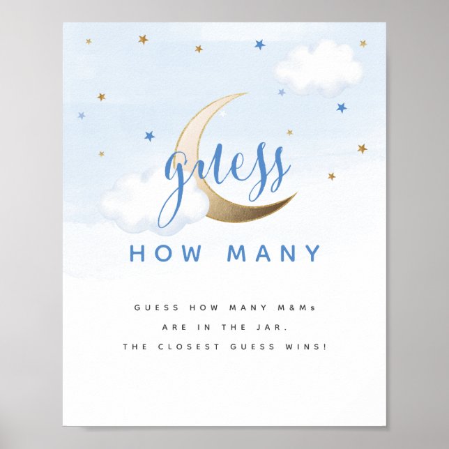 Affiche Panneau de devinette de bonbons pour la fête de bé (Devant)