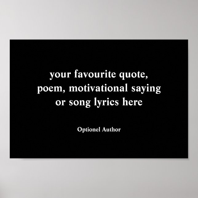 Affiche Panneau de devis personnalisé, créez votre propre  (Devant)