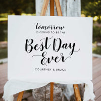 Panneau de dîner de répétition Le meilleur jour ja