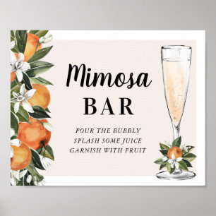 Affiche Panneau de douche de Mimosa de Fleur d'Oranger