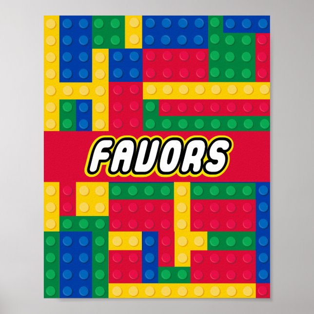 Affiche Panneau de FAVEUR de fête d'anniversaire de Constr (Devant)