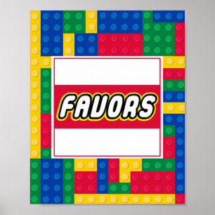 Affiche Panneau de FAVEUR de fête d'anniversaire de Constr