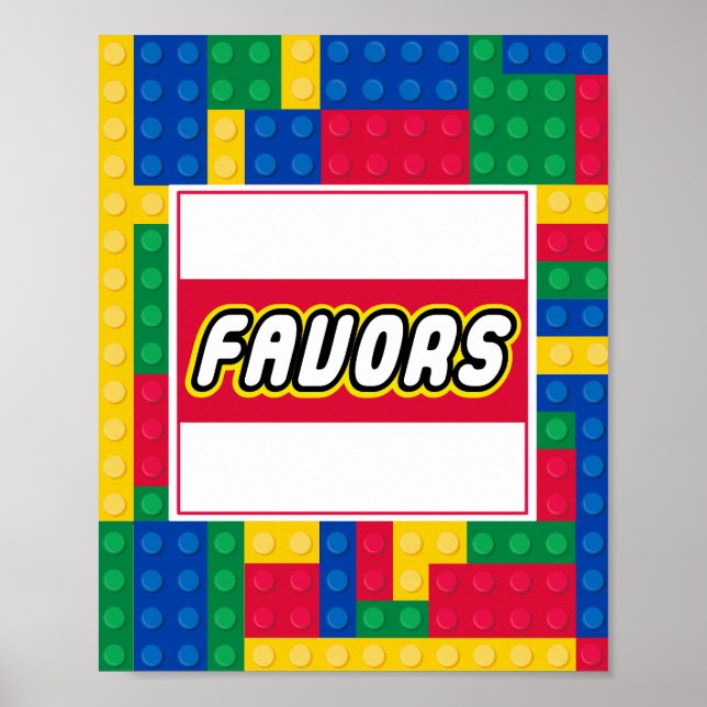 Affiche Panneau de FAVEUR de fête d'anniversaire de Constr (Devant)
